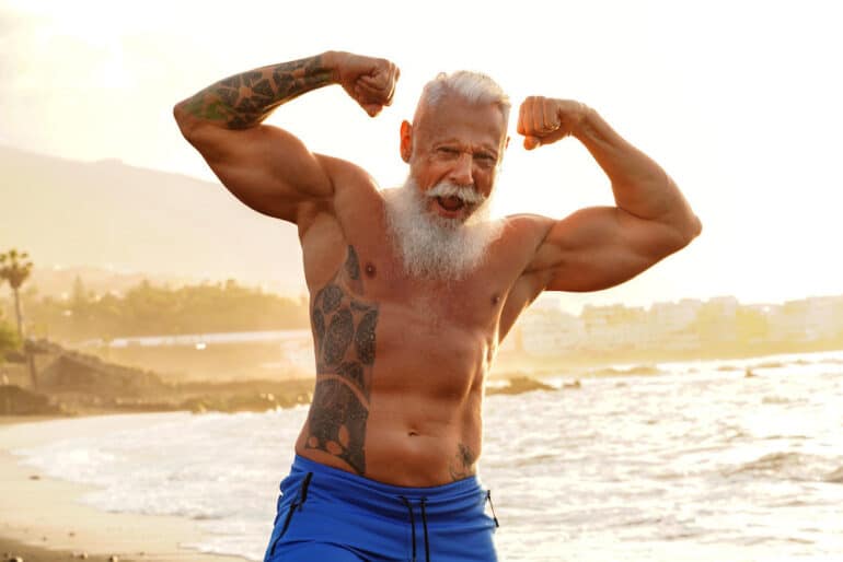 Fit Older Man on The Beach