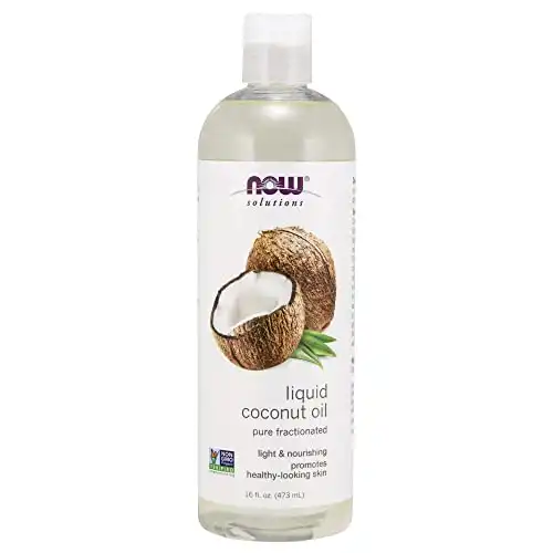 NOW Solutions, Liquid Coconut Oil, Light and Nourishing, Promotes Healthy-Looking Skin and Hair, 16-Ounce